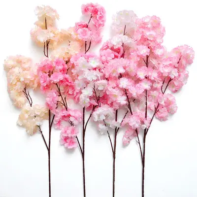 Искусственные ветки сакуры, ветки цветущей вишни, центральный элемент, цветущие вишни, декоративные ветки деревьев для продажи