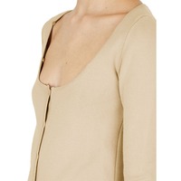 Vente en gros de tricots unis à col rond personnalisés Hauts Pour Femmes Veste en fausse fourrure, Cardigan en laine, coton, jersey, pull pour femmes