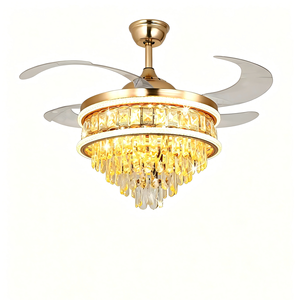 Crystal <b>Ceiling</b> <b>Fan</b> Light Fixture Fandelier with <b>Remote</b> 6 Speed Reversible Motor Indoor Decorative Lighting for Home Hotel - Product Image 5