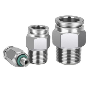 Chen Chi <b>Quick</b> <b>Connector</b> PEPVPUPKPZA Stainless Steel Brass Nickel Plated For Pneumatic Hoses Connection - Product Image 1