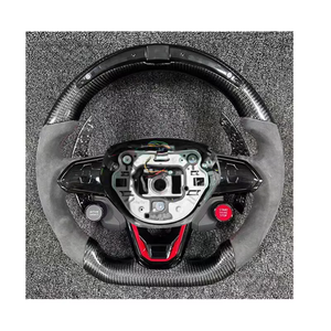 Rueda de dirección de fibra de carbono personalizada para <span class=keywords><strong>Volkswagen</strong></span> GOIF 8 Gti GTS Tiguan L, conjunto de volante de cuero multifuncional - Product Image 1