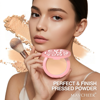 Poudre pressée longue tenue MAYCHEER, formule waterproof et anti-transpiration, qui reste fixée toute la journée.