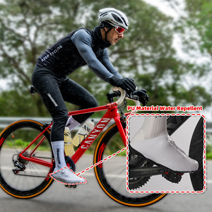 Darevie Factory Custom White Black bicycle Overshoes Road Bike aero Cycling Shoe Covers Cycling Cover Overshoes - Product Image 3