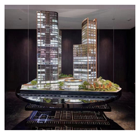 Maquette architecturale de style moderne et modélisation à l'échelle de bâtiments en 3D pour les projets de construction et la conception d'appartements
