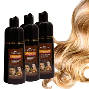 Fabrika outlet 500ML besin açısından zengin argan yağı saç boyası boya şampuanı