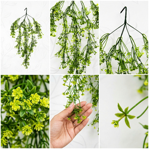 Artificial Hanging <b>Flower</b> Creeper Decorative Green Floral Vine Plant for Home Balcony <b>Wall</b> Indoor Outdoor Decor - Product Image 6