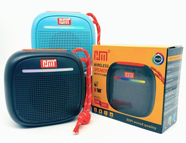 ZR GM-827 Portable Wireless Speaker for 5.3 IPX4 Waterproof 8W Output RGB Lights Square Design for Outdoor Use Mobile