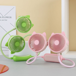 พัดลมคล้องคอแบบพกพา ชาร์จผ่าน USB ได้ มีสามระดับความเร็ว ดีไซน์การ์ตูนรูปสัตว์ สำหรับกิจกรรมกลางแจ้ง เดินป่า เล่นกีฬา และคลายร้อน - Product Image 3