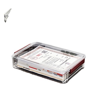 Large Size PET Transparent Document Storage Box Home Drawer A4 Classification Plastic Office Data Storage Container