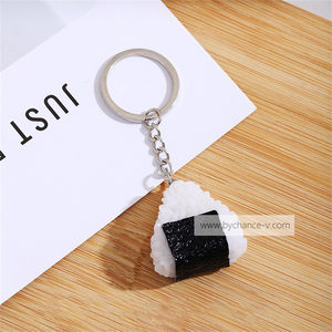Llavero con Colgante de Bola de Arroz Onigiri Artificial, Estilo Cocina Japonesa, para Regalos de Fiesta o Promoción de Restaurantes - Product Image 5