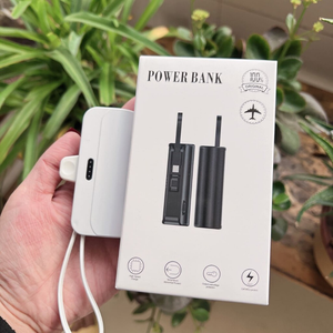 Batterie externe rapide 5000 mAh, mini capsule, chargeur portable avec câble intégré, type C, batterie externe d'urgence, charge rapide 10 W, ABS - Product Image 5