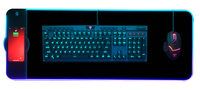 Tapis de souris de jeu RGB amélioré avec recharge sans fil 15W, LED 10 modes d'éclairage pour le jeu, les bureaux, les PC, le bureau