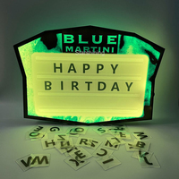 Logotipo personalizado OEM VIP pantalla LED marquesina letras signo caja tablero botella presentador glorificador para club nocturno salón
