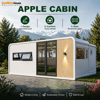 Cabane Apple modulaire en verre à vue panoramique