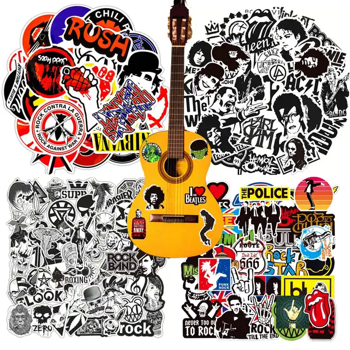 rock band stickers 400 pack-music stickers