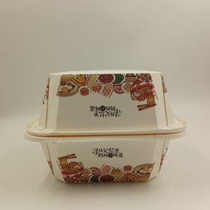 Boîte d'emballage en papier octogonale jetable de haute qualité avec logo personnalisé, bonne compression - Product Image 4