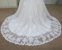 Nouvelle Arrivée Robe de Mariée Longue de Luxe Moderne Européenne en Dentelle et Tulle avec Perles et Appliques, Coupe A-Line