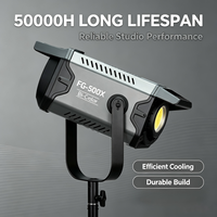 Lumière vidéo LED COB professionnelle Jixio 500W, bicolore 2700-6500K, CRI 95, contrôle APP/DMX, éclairage continu, photographie en studio
