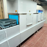 Equipo de Limpieza de Vajilla para Cocina Comercial y Hostelería a Gran Escala de 6.8m con Secador y Lavavajillas Automático