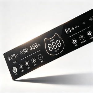 <b>Factory</b> Custom Air Purifier Control Panel Membrane Keypad Decal Display Window Pm25 Voc Wifi <b>Sleep</b> Pvc Pet Adhesive - Product Image 1