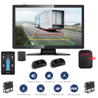 Sistema de Cámara de Reversa con Monitor Cuádruple AHD de 10.1 Pulgadas y 4 Canales, con Visión Nocturna y 1080P para Camiones y Autobuses Comerciales