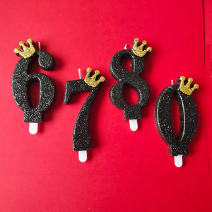 Ingrosso Glitter da forno corona nera novità fantasiosa torta di compleanno decorazioni di Capodanno <span class=keywords><strong>2026</strong></span> Velas De Bautizo - Product Image 3