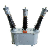 Transformador combinado Tipo B, caja de medición de inmersión de aceite de 35KV, elemento dual, trifásico, tres cables