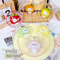Kawaii Fruit Siliconen Squishy Set Schattige Zeehond Dieren Langzaam Stijgende Knijp Speelgoed Ananas Citroen Sinaasappel Stress Verlichting