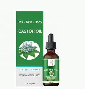 OEM Castor Oil (1oz) Organic 100% Pure Cold Pressed Growth for Eyelashes Eyebrows Hair Skin Moisturizer & Hair Treatment