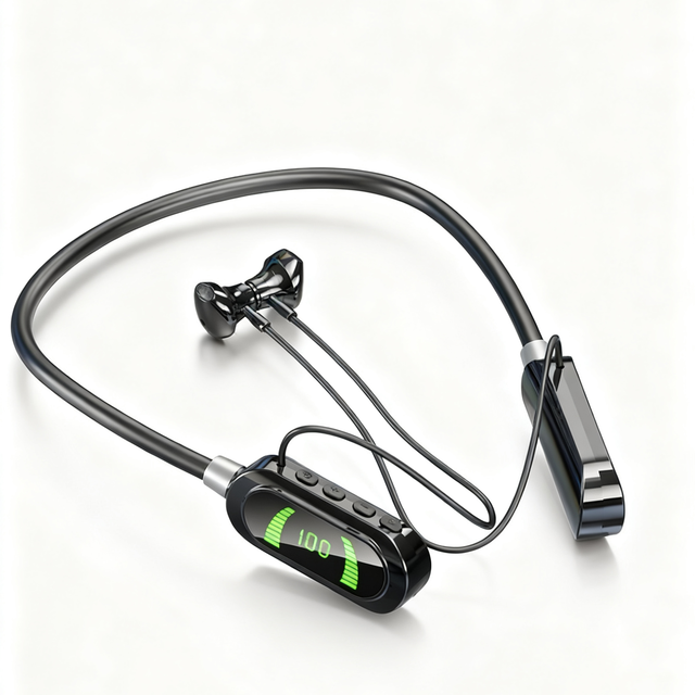 Factory Price Super Power Bt V5.4 Earphones Neckband HiFi Sound Earbuds Magnetic Wireless Headphones Waterproof Neck-hanging