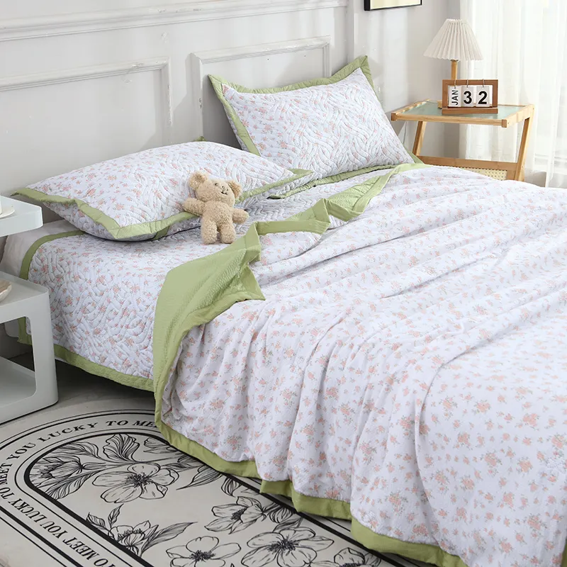 Überzüge Kissenbezug Stickerei 9-teiliges Quilt Polyester 6-teiliges Bettwäsche-Set für Schlafzimmer