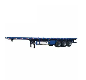 Araç Master 30-80 Tons flatbed konteyner yarı römork kamyon 20ft 40 ft 2 3 4 akslar düz yatak yarı kamyon römorku satılık