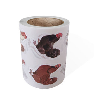 Custom <b>Roll</b> Chicken Shaped Cute Adhesive Sticker Kid Toys - Product Image 2