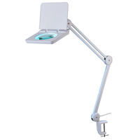 Folding Table Desk Swing Arm Magnifying Glasses Dental and Surgical Lamp Magnifying Glass Lamp with Stamp for Beauty Salon