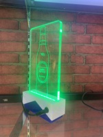 Exhibidor de Botellas Acrílico LED Moderno Preensamblado, Soporte Levitante para Vino