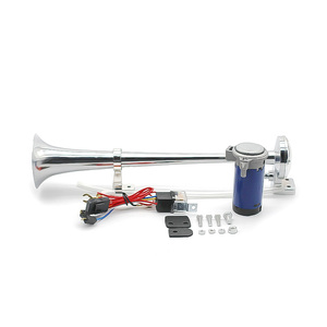 Klaxons à air pour camion et train ADT 12V, 185DB, double trompette, super puissants, électriques, noirs, universels pour voiture, camion, bateau, 12V 24V - Product Image 2