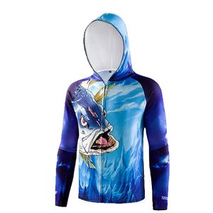 UPF 50 قميص صيد السير لمسافات طويلة خفيف الوزن مقاوم للماء التسامي ضد الأشعة فوق البنفسجية بغطاء رأس أكمام طويلة قمصان صيد مع قناع - Product Image 5