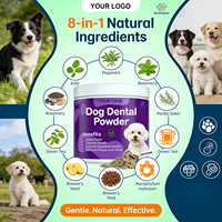 Poudre dentaire naturelle OEM/ODM pour chiens et chats - Probiotiques pour l'équilibre de la flore buccale, Zinc contre la mauvaise haleine, Saveur menthe poivrée