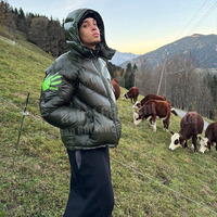 Manteaux et Blousons Doudounes Matelassées Réactives à la Chaleur Personnalisées pour Hommes, Manteau Hiver Chaud avec Capuche