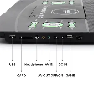 전문 도매 LCD 스크린 디지털 멀티미디어 플레이어 내장 배터리 USB 포트 휴대용 DVD 플레이어