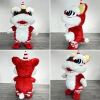 Costume gonflable de danse du lion, tenue de mascotte du Nouvel An chinois, déguisement de lion en peluche à porter, pour spectacle festif