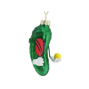 Lemon Hanging Ornament Christmas Party Decorations Handmade Christmas Decorations Creative Glass-Painted Cucumber Man Holding