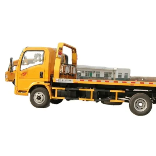 Düz yatak yol kaldırma kamyon tamirci ile 5 ton vinç tamirci yedekte arıza kurtarma aracı