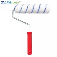 Rouleau de peinture en microfibre de polyester pour peinture murale de 9 pouces, fabriqué en Chine, avec manche et recharge, Rodillo De Pintura