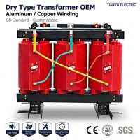 Transformateur de puissance à résine coulée de type sec SCB18 avec 6,3 kV 400 V triphasé 50 Hz 60 Hz, équipement électrique à faible perte pour postes de transformation