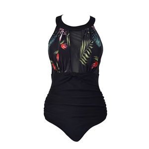 Nouveau maillot de bain une pièce noir uni grande taille pour femmes, vêtements de plage, maillot de bain - Product Image 4