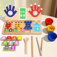 Juego de Aprendizaje de Matemáticas Montessori de Madera para Bebés, Ábaco Educativo, Juguetes de Regalo para Niños y Niñas