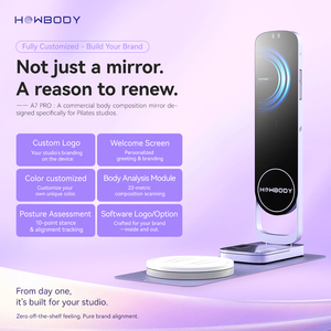 Balance connectée intelligente HOWBODY avec miroir de gym, impédancemètre, mesure <span class=keywords><strong>BMR</strong></span>, masse grasse et musculaire, et fonction thérapie numérique pour le poids corporel et la composition corporelle - Product Image 4
