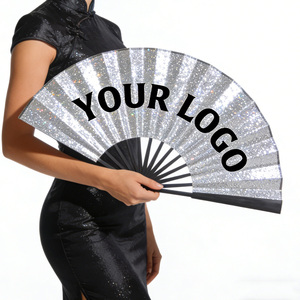 Abanicos de Mano Plegables de Plástico con Logotipo Personalizado al por Mayor, Abanicos de Mano de PP para Bodas para Mujeres - Product Image 1
