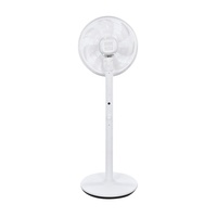 Ventilateur sur pied électrique de luxe 16 pouces, qualité supérieure, plastique blanc, hauteur réglable, 3 vitesses, directement de l'usine